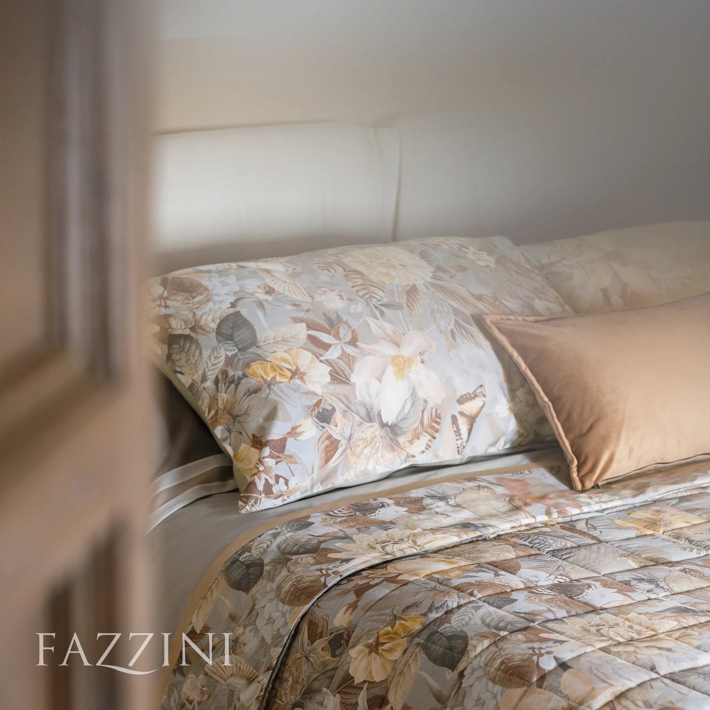Trapunta Matrimoniale FAZZINI Protea – Percalle di Cotone – Stampa Digitale – Made in Italy