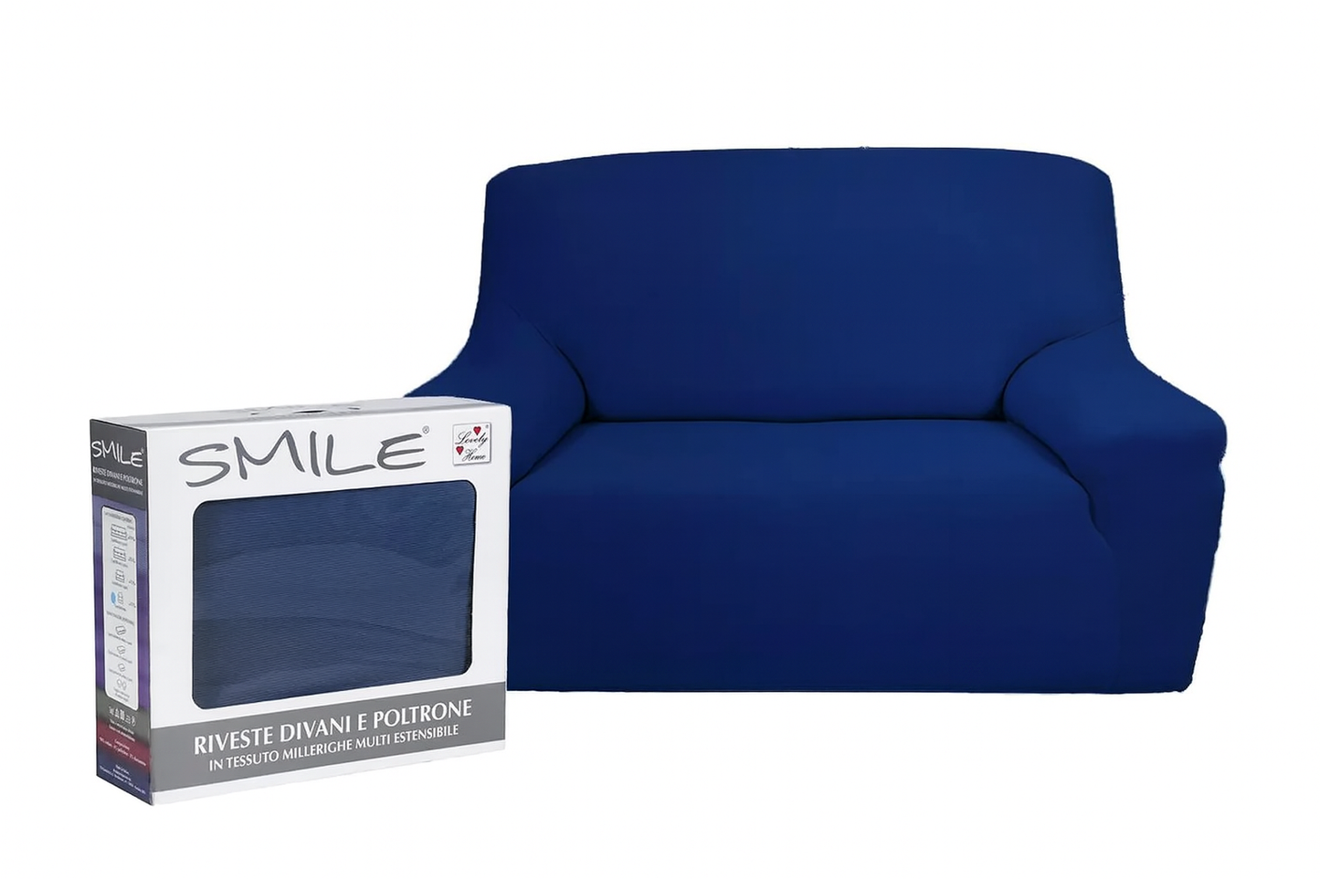 Copripoltrona e Copridivano Smile – Elasticizzato, Colorato, Made in Italy