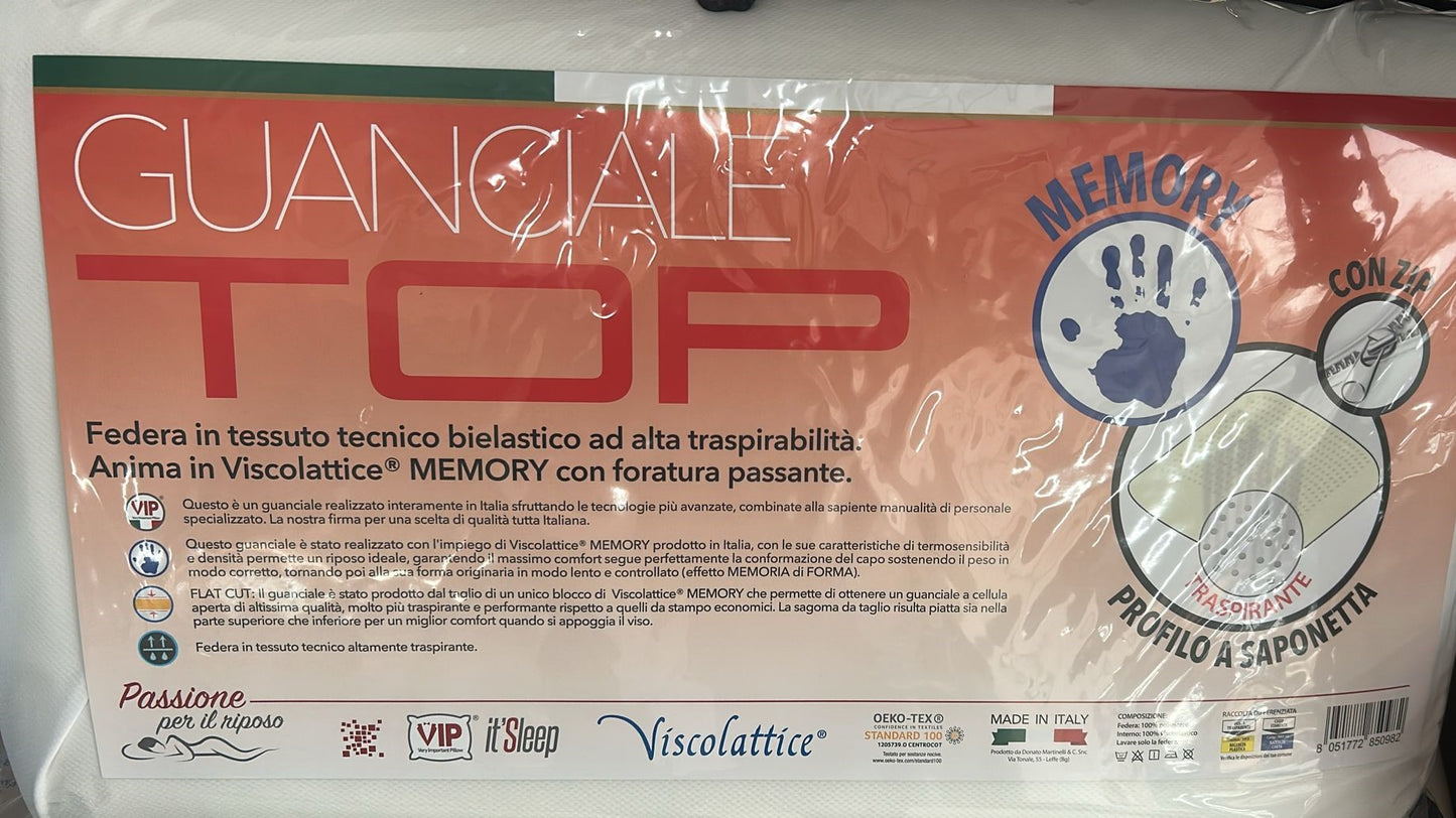 Guanciale Top in Viscolattice® Memory con Anima Forata