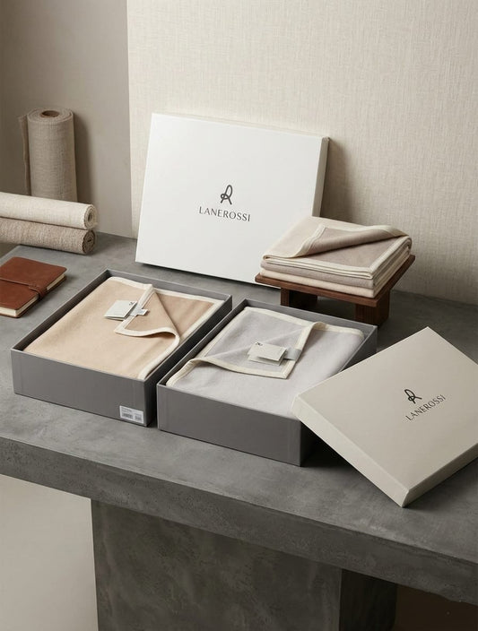 LANEROSSI Coperta "Rebecca DF"in 100% Lana Vergine Matrimoniale - 220x250 cm