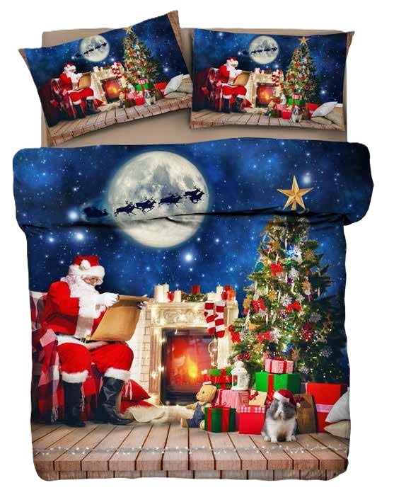 SantaClaus- Parure Copripiumino Digital - Tessitura Zambaiti