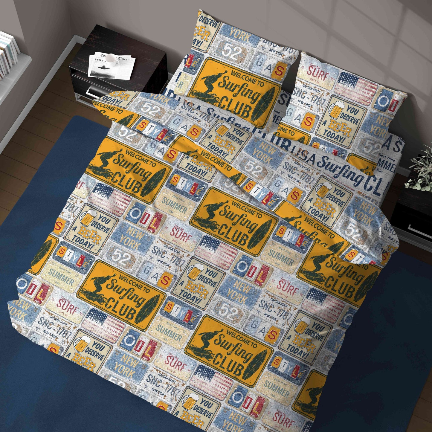 Parure Copripiumino Singolo in Cotone -Linea Quadrifoglio