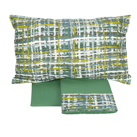 Coco – Completo Letto Fazzini in Percalle di Cotone con Stampa Geometrica Chic