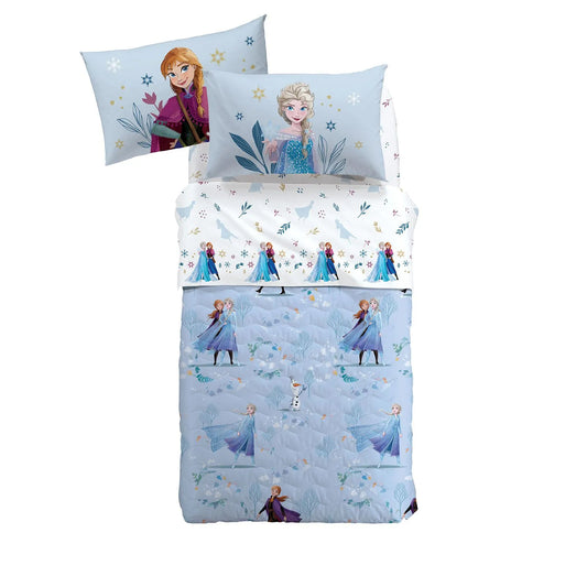 Copriletto Singolo Trapuntato Caleffi "Frozen Anna & Elsa"