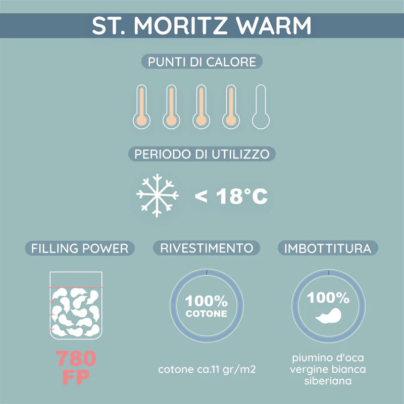 Piumino Daunex St. Moritz Piazza e Mezza Warm