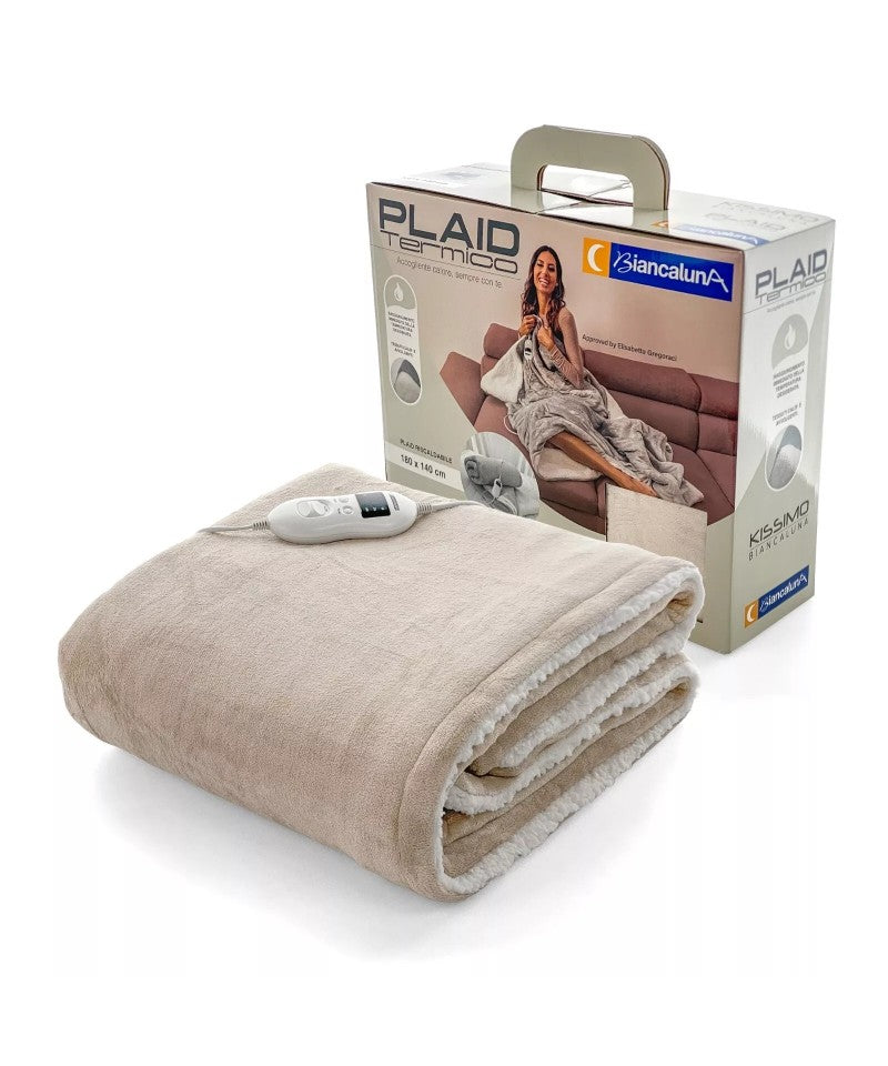 Plaid Matrimoniale Termico Biancaluna – Coperta Riscaldabile mis. 180x140 cm