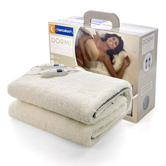 Biancaluna Dormicaldo – Coperta Termica in Sherpa con Telecomando, Varie Dimensioni