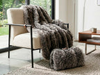 Plaid Coperta Daunex Fur Deluxe 130x160 cm - Morbida Coperta Effetto Pelliccia con Cinghia in Ecopelle