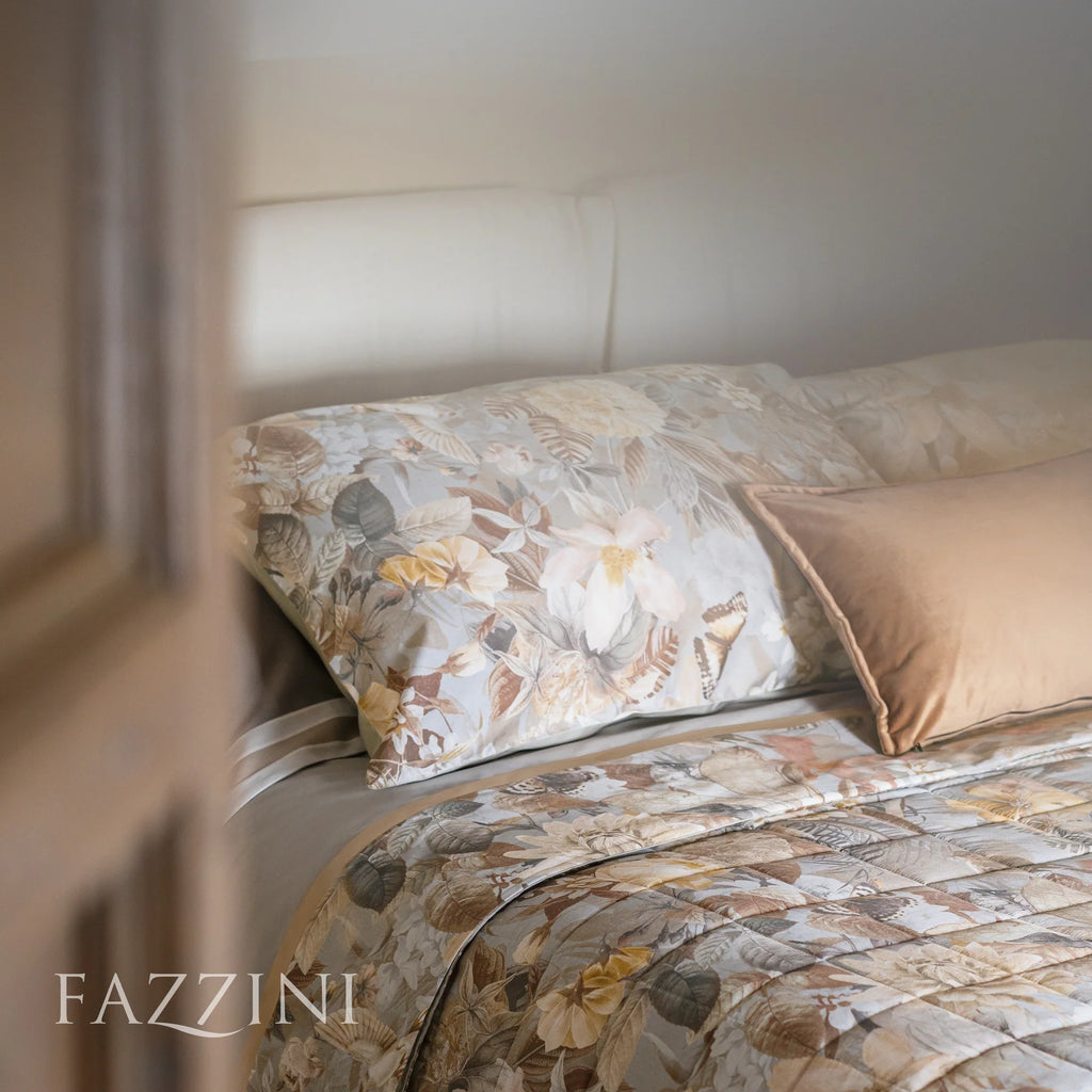 Protea - Trapunta Matrimoniale in Percalle di Cotone – Stampa Digitale – Made in Italy - Fazzini