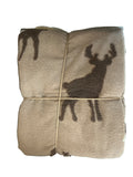 Plaid in Pile Morbido con Motivo Cervo 160 x 200 cm