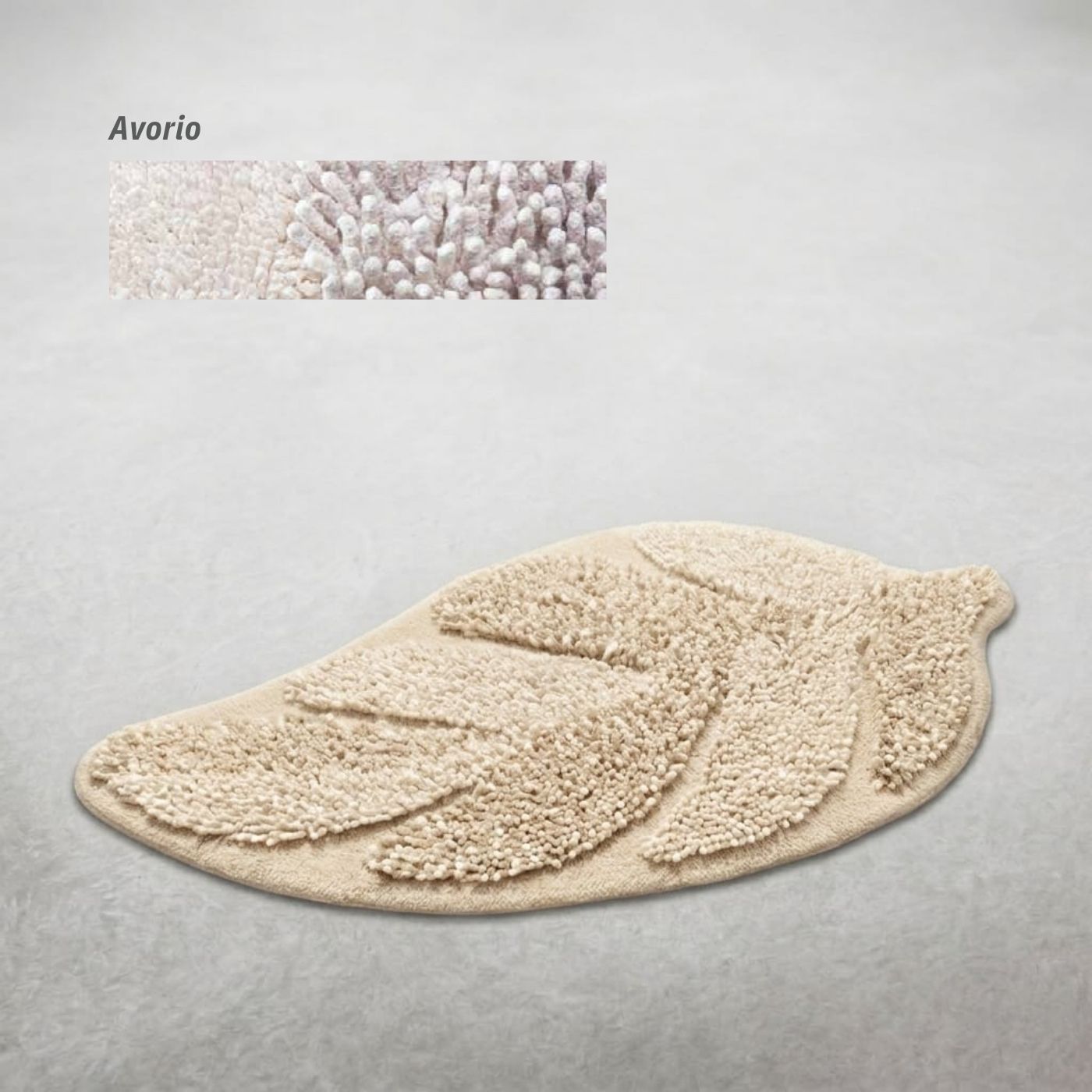 Tappeto Sagomato Home Philosophy "Number One Leaf" - 55x110 cm - Antiscivolo Geko Grip