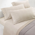 Completo Lenzuola Matrimoniale in Flanella Gabel Amelia - 100% Cotone No Pilling Made in Italy