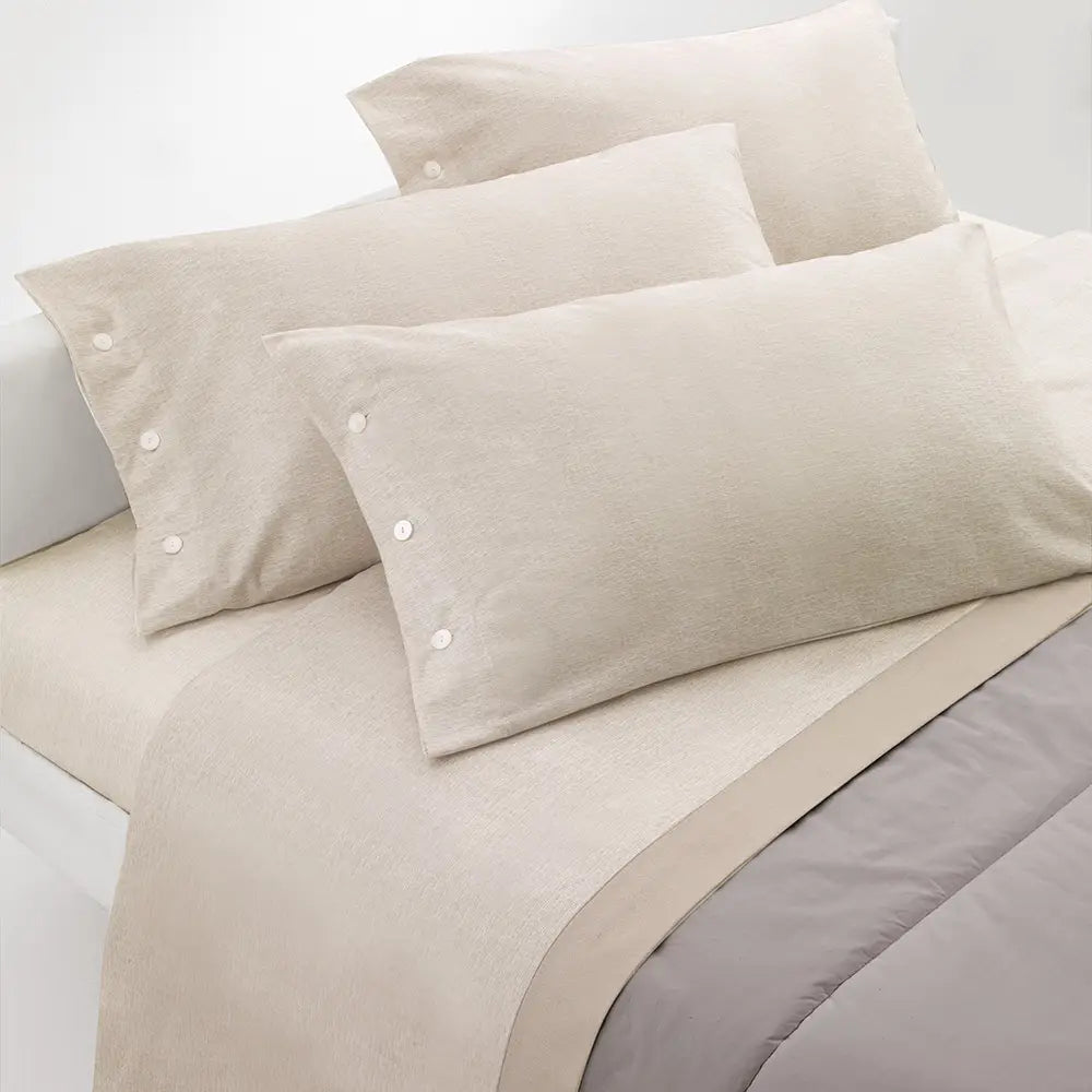 Completo Lenzuola Matrimoniale in Flanella Gabel Amelia - 100% Cotone No Pilling Made in Italy