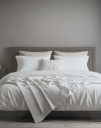 Completo Letto Matrimoniale Maxi in Raso di Puro Cotone - Zambaiti Tessitura