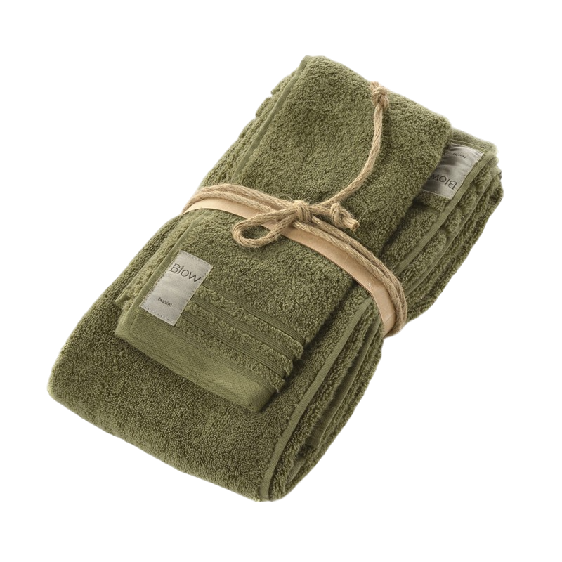 Coppia Asciugamani 1+1 Fazzini "Coccola" - Microcotone Zero Twist 550 gr/mq