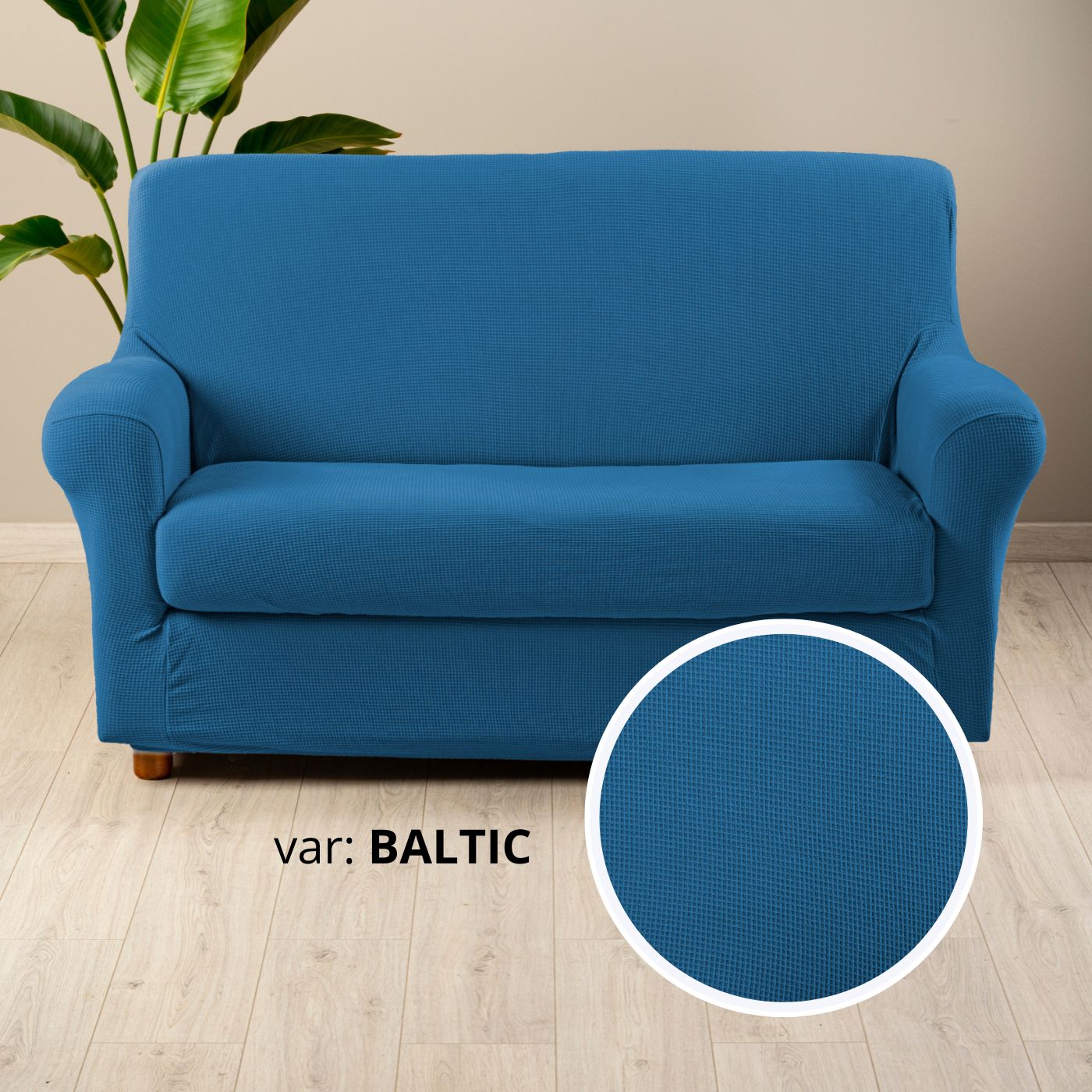 Copridivano Elasticizzato Caleffi "Textile" - In Cotone ed Elastan - No Stiro