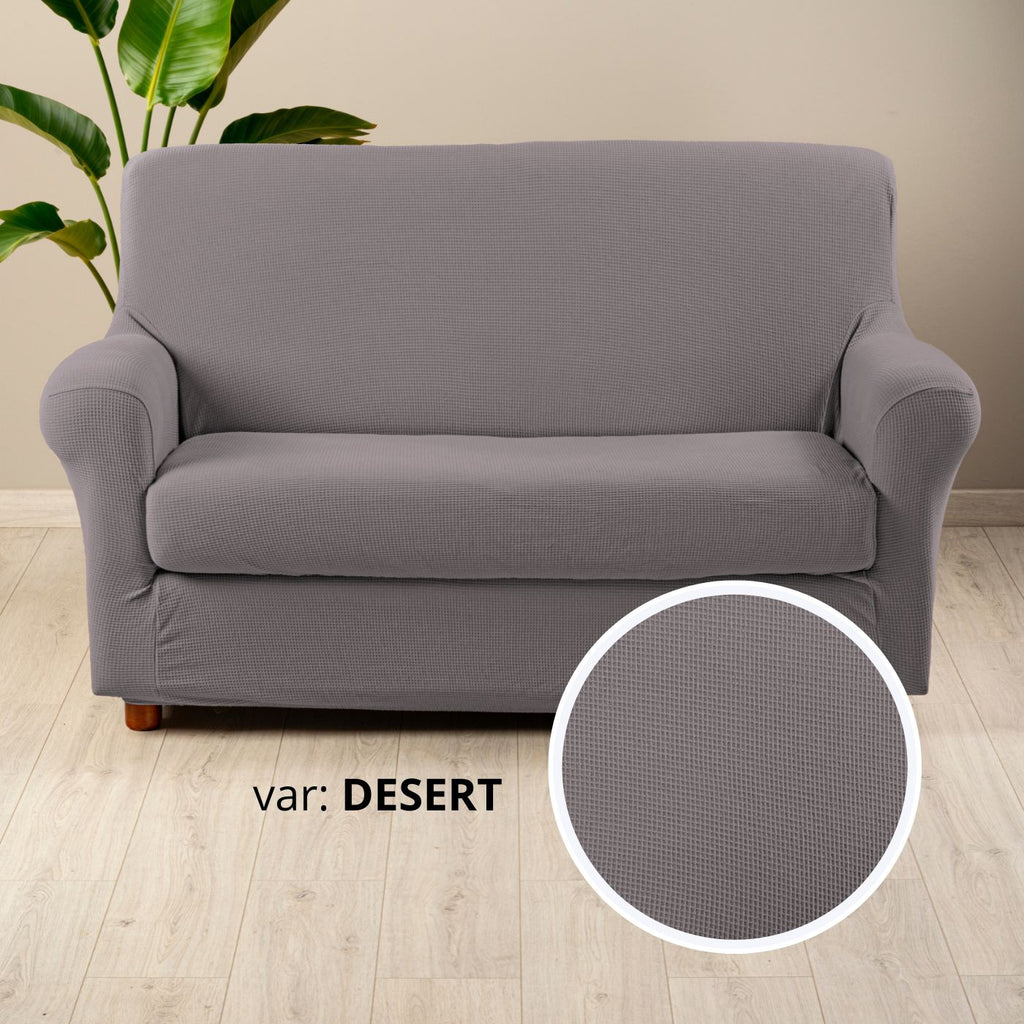 Copridivano Elasticizzato Caleffi "Textile" - In Cotone ed Elastan - No Stiro