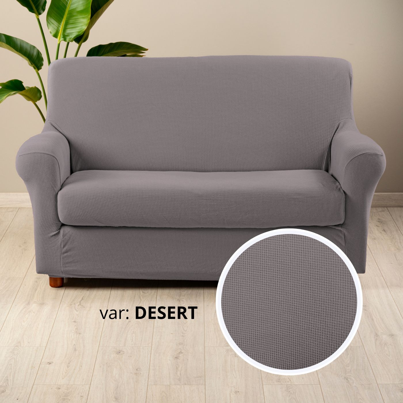 Copridivano Elasticizzato Caleffi "Textile" - In Cotone ed Elastan - No Stiro