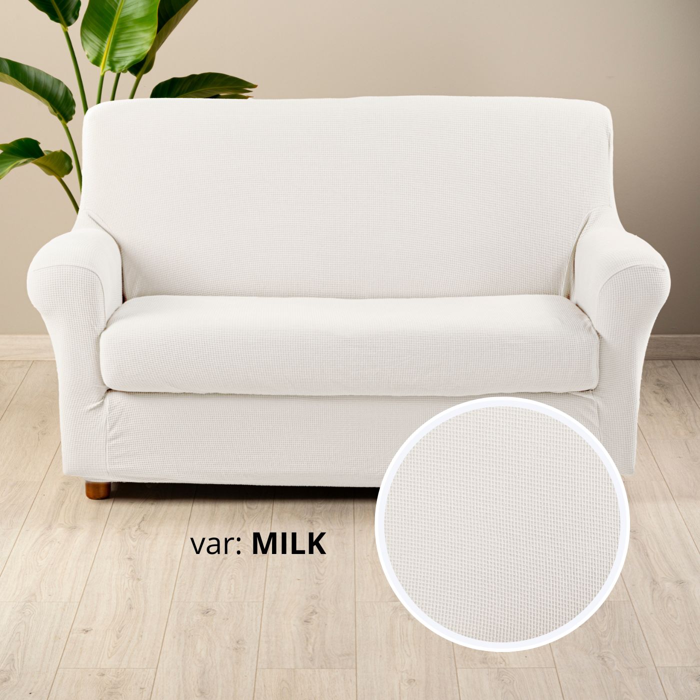 Copridivano Elasticizzato Caleffi "Textile" - In Cotone ed Elastan - No Stiro