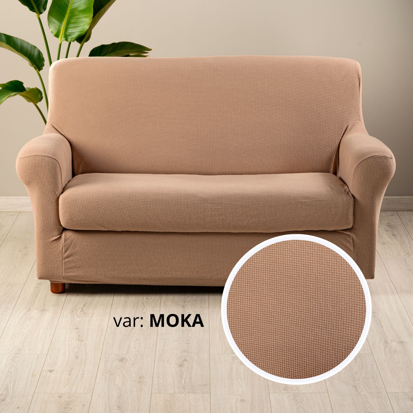 Copridivano Elasticizzato Caleffi "Textile" - In Cotone ed Elastan - No Stiro