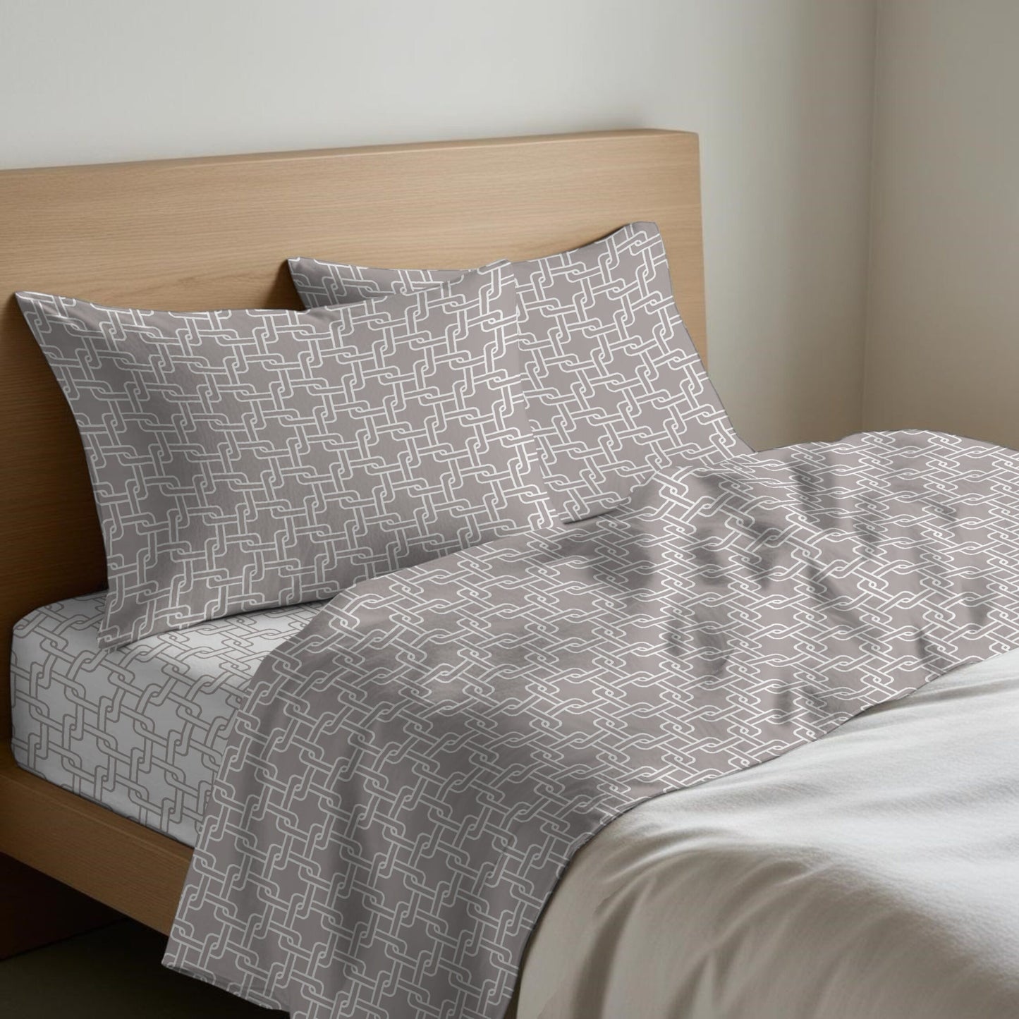 Completo Lenzuola Piazza e mezza Quadrifoglio