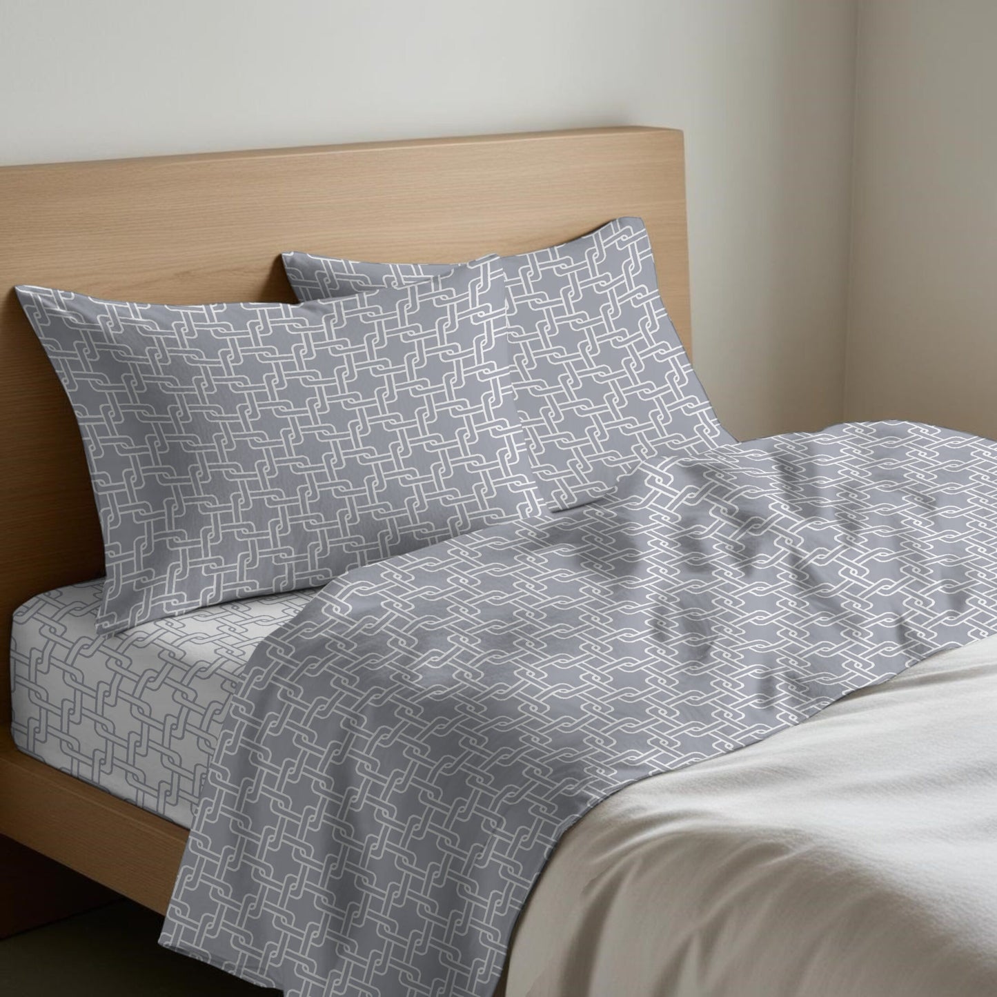 Completo Lenzuola Piazza e mezza Quadrifoglio