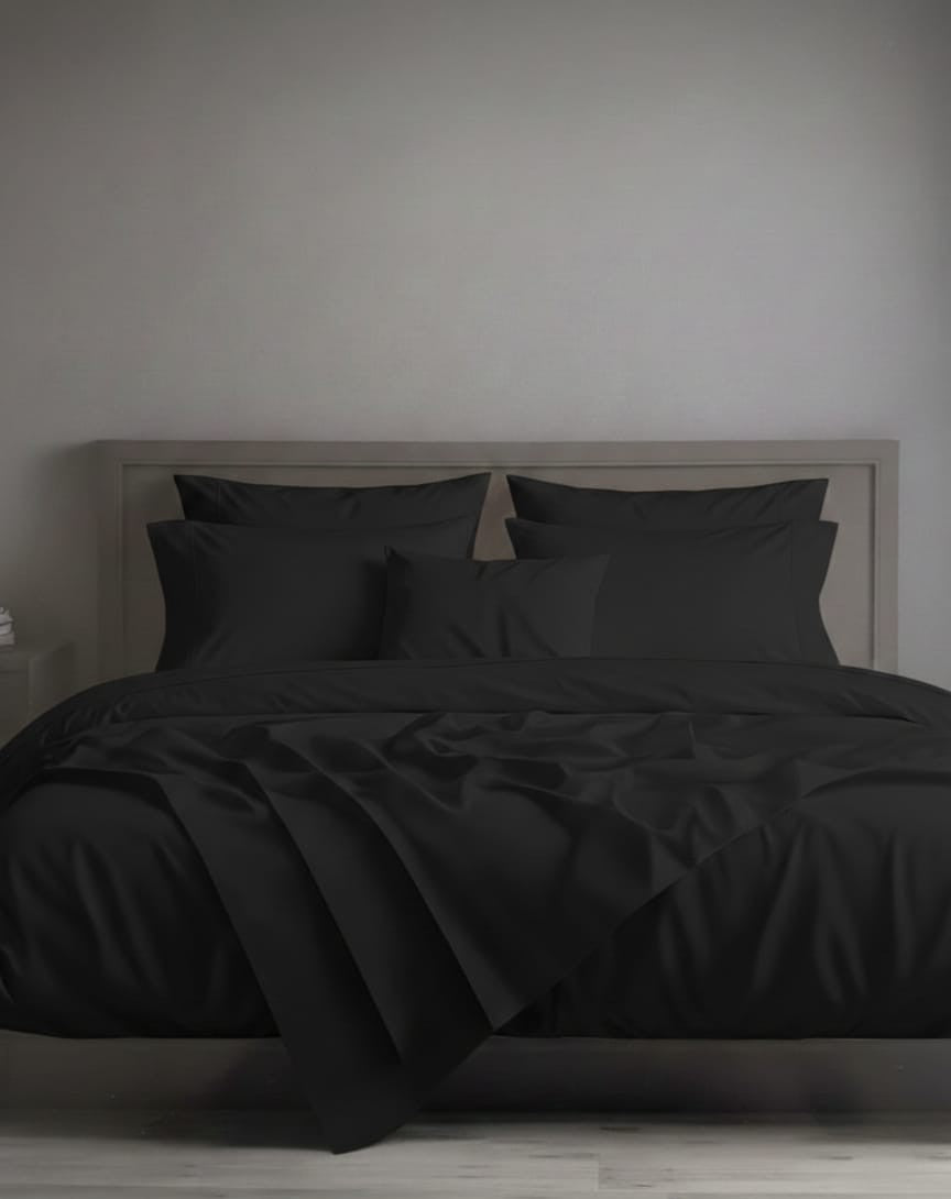 Completo Letto Matrimoniale Maxi in Raso di Puro Cotone - Zambaiti Tessitura