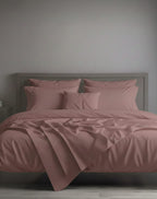 Completo Letto Matrimoniale Maxi in Raso di Puro Cotone - Zambaiti Tessitura