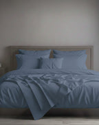 Completo Letto Matrimoniale Maxi in Raso di Puro Cotone - Zambaiti Tessitura