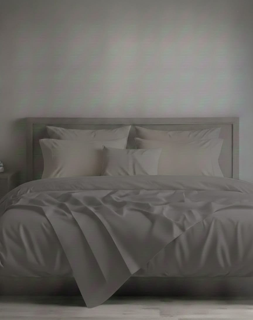 Completo Letto Matrimoniale Maxi in Raso di Puro Cotone - Zambaiti Tessitura