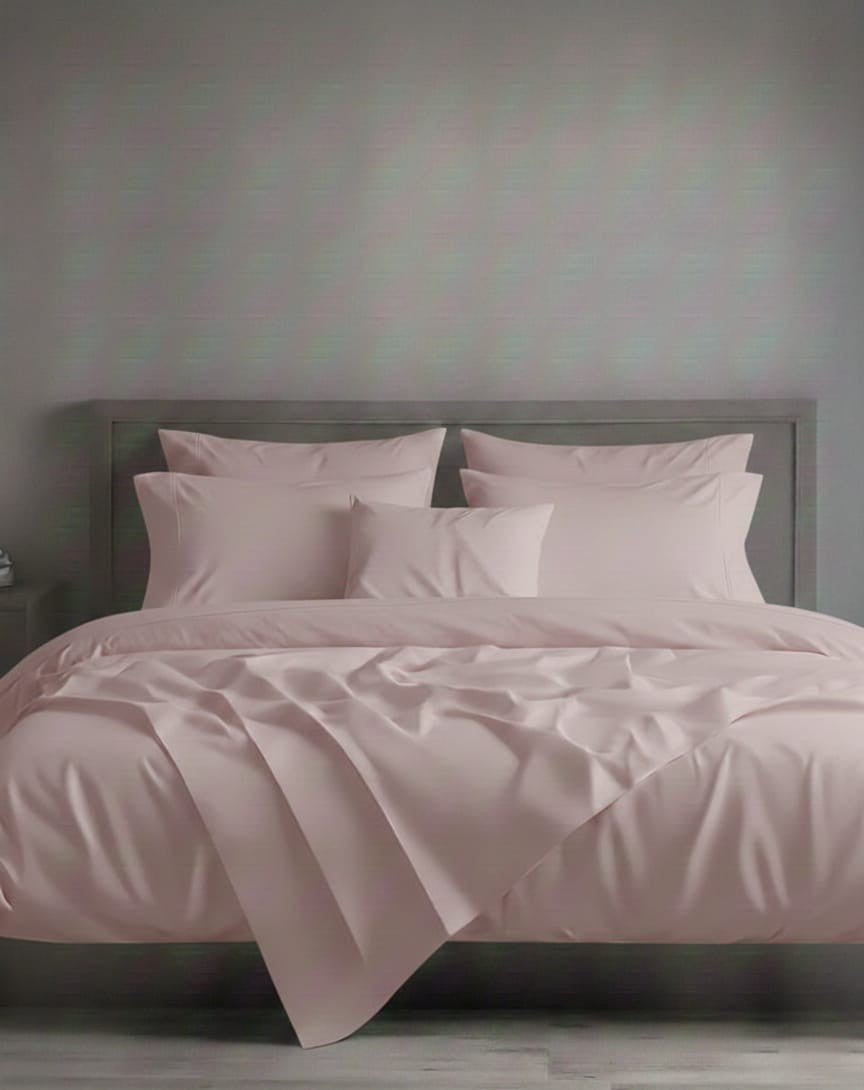 Completo Letto Matrimoniale Maxi in Raso di Puro Cotone - Zambaiti Tessitura