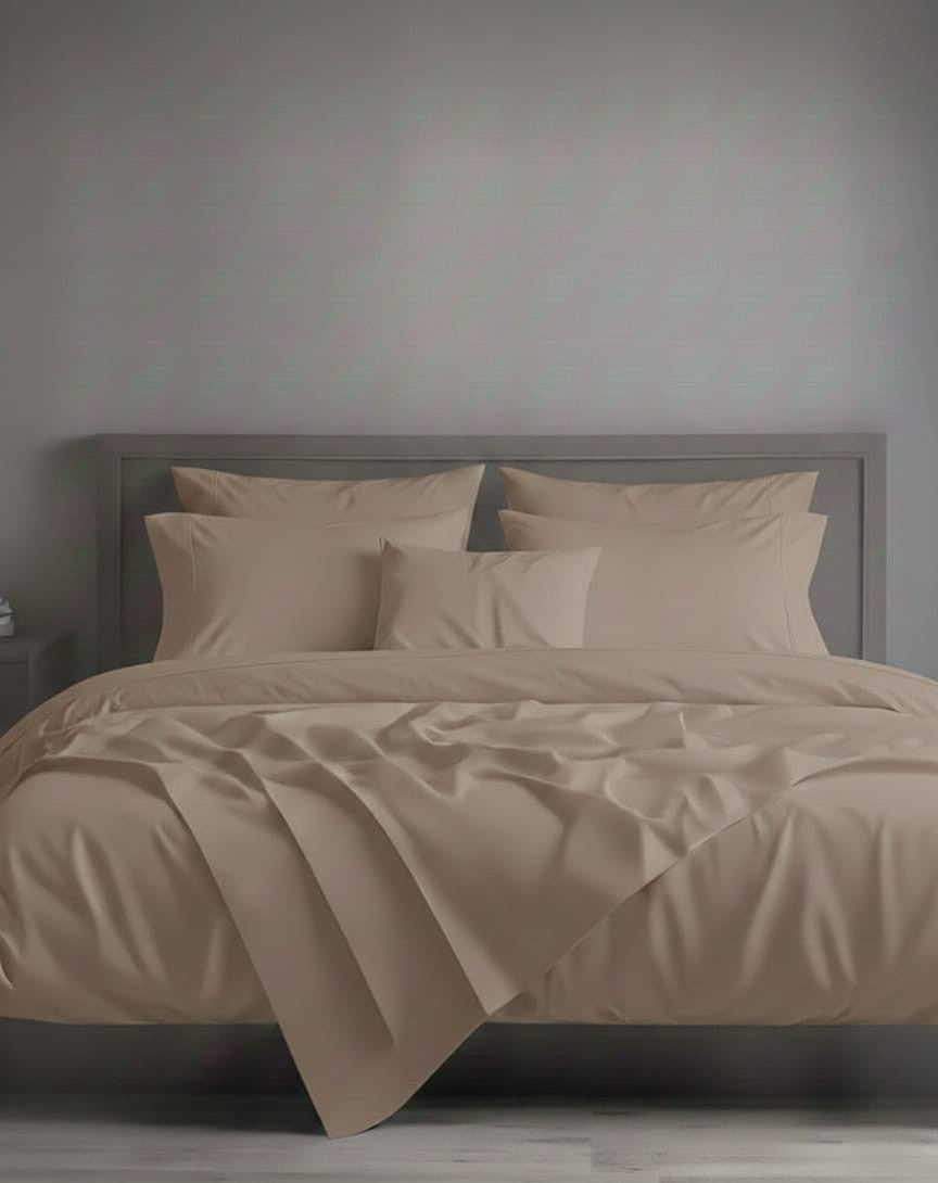 Completo Letto Matrimoniale Maxi in Raso di Puro Cotone - Zambaiti Tessitura