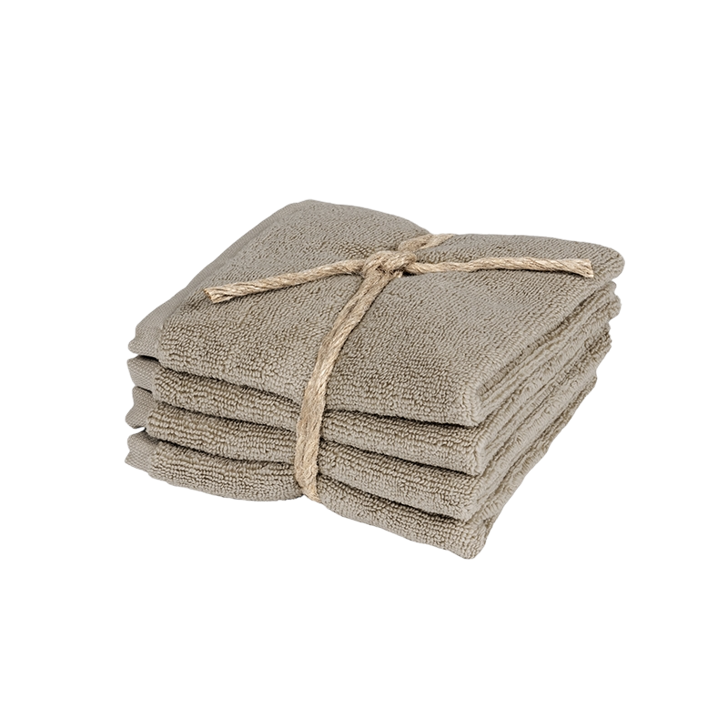 Set 4 Lavette Fazzini "Coccola" - Microcotone Zero Twist 550 gr/mq - 30x30 cm