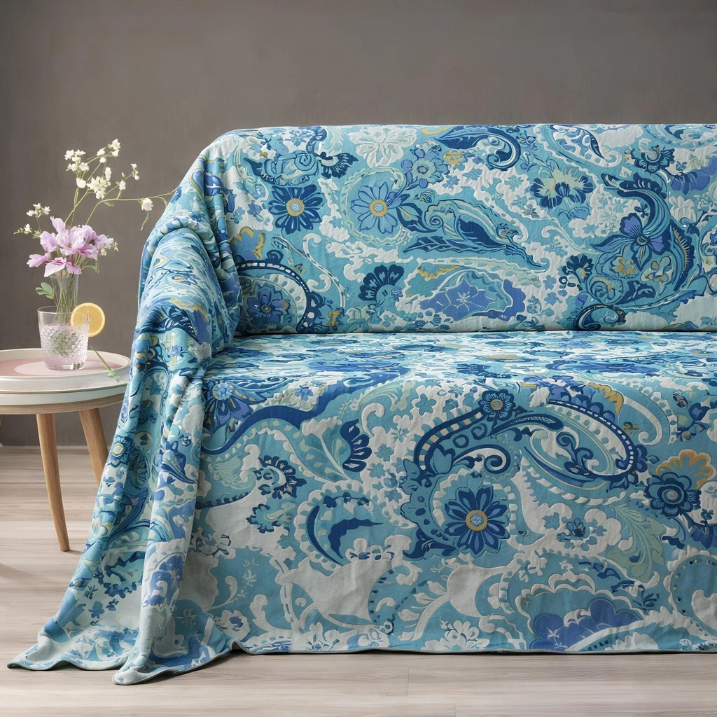 Telo Arredo Copridivano Caleffi GranDecor "Laos" - 100% Cotone Multiuso
