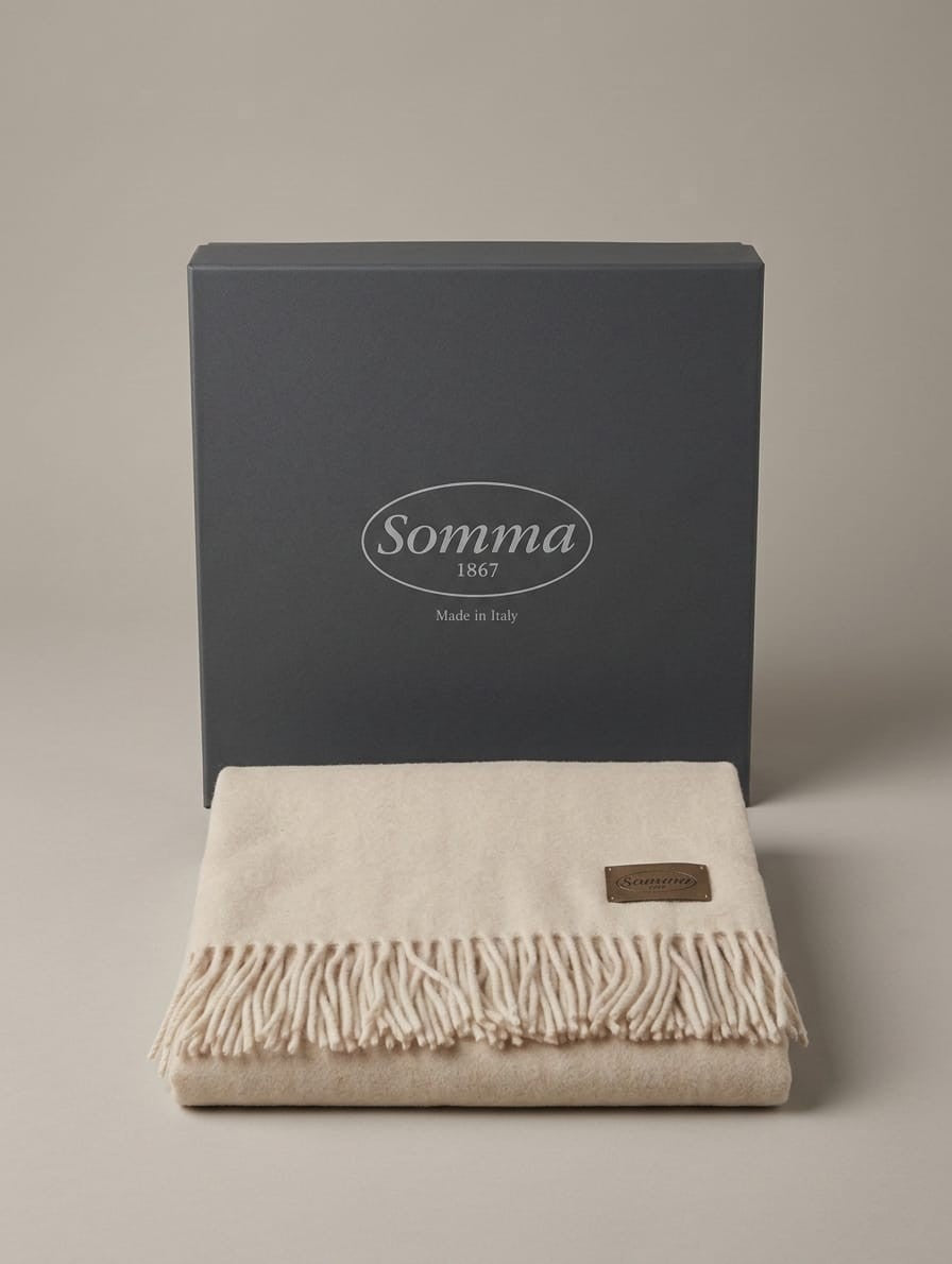 Plaid "Charme" in 100% lana  130x180 - SOMMA