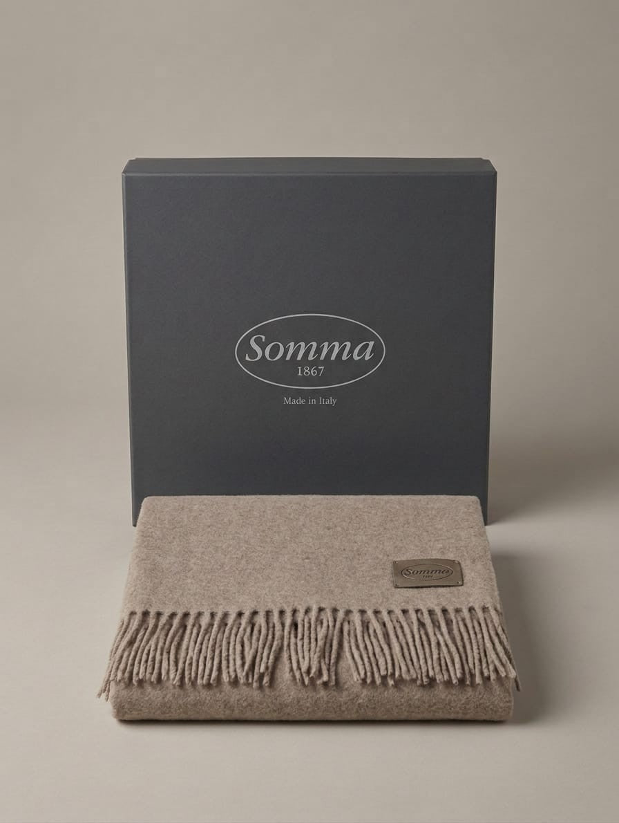 Plaid "Charme" in 100% lana  130x180 - SOMMA