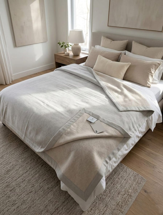 LANEROSSI Coperta "Cleopatra" 100% Lana Vergine Merino - 250x220 cm