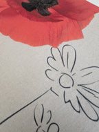 Parure Copripiumino Matrimoniale Cogal Flower Power Dis. 2650 - In Cotone Supreme con Stampa Digitale Piazzata