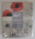 Parure Copripiumino Matrimoniale Cogal Flower Power Dis. 2650 - In Cotone Supreme con Stampa Digitale Piazzata