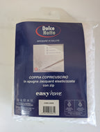 Coppia Copricuscini Easy Home Dolce Notte - Spugna Jacquard Elasticizzata con Zip