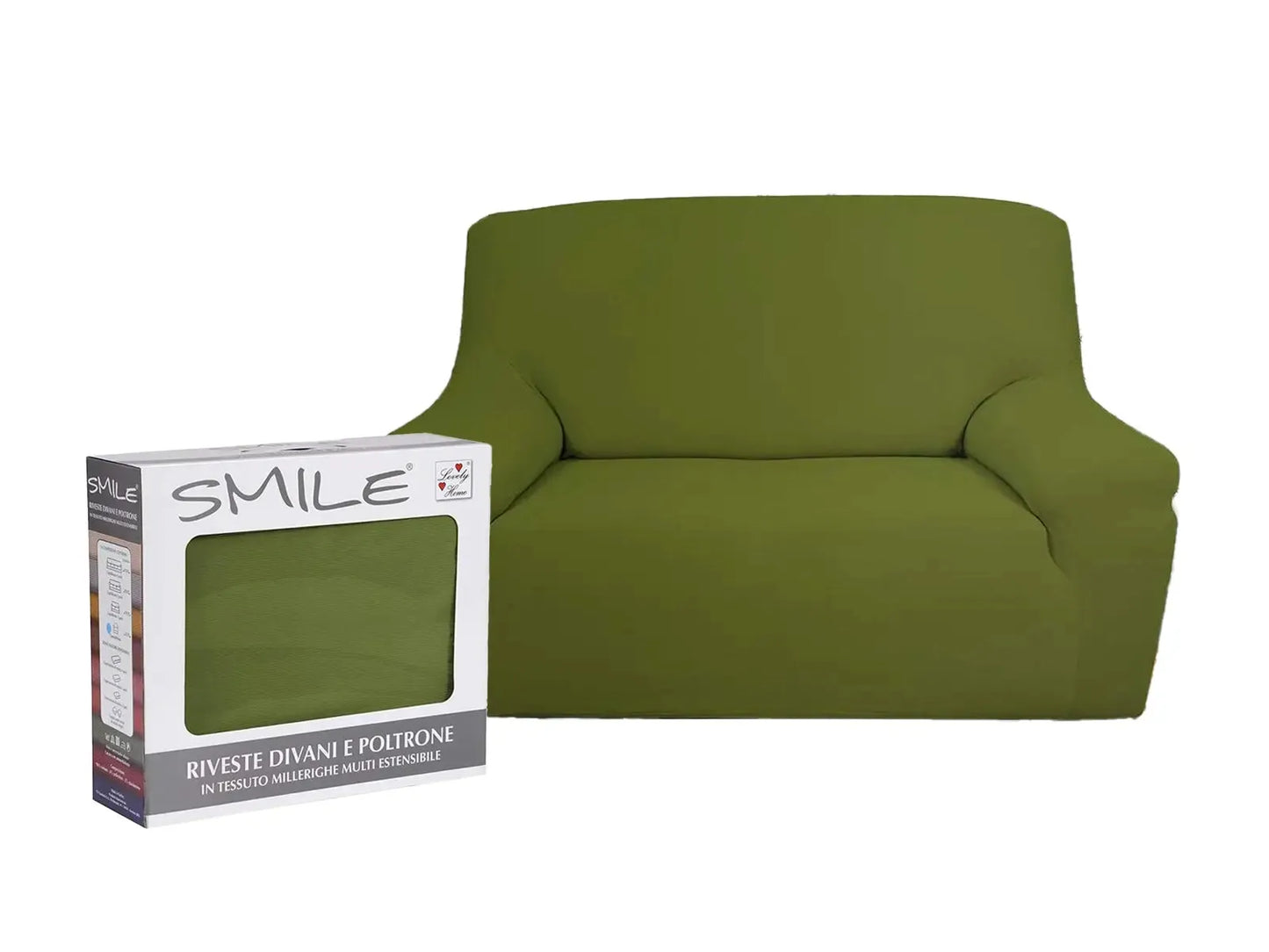 Copripoltrona e Copridivano Smile – Elasticizzato, Colorato, Made in Italy