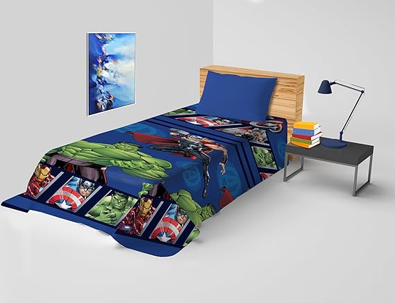 Copriletto Primaverile Panama Disney e Marvel Hermet - 100% Cotone | 170x270 cm