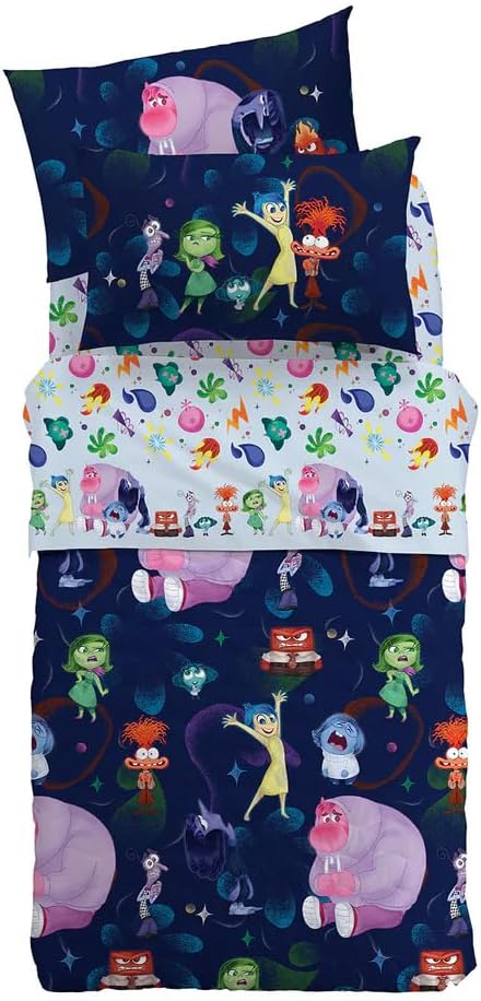 BUNDLE: Set Letto Completo Inside Out 2 Caleffi - Lenzuola + Copriletto Trapuntato