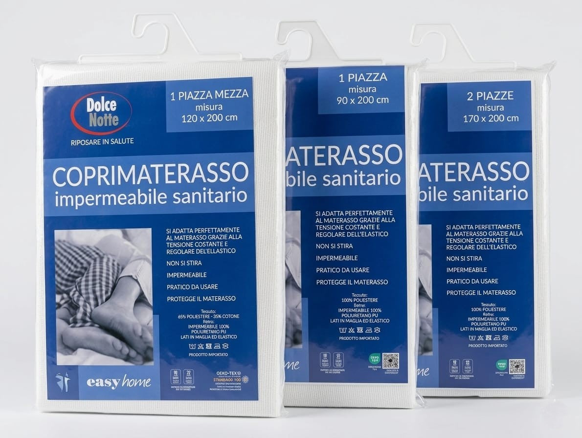 Coprimaterasso Impermeabile Sanitario Easy Home Dolce Notte - Protezione Totale