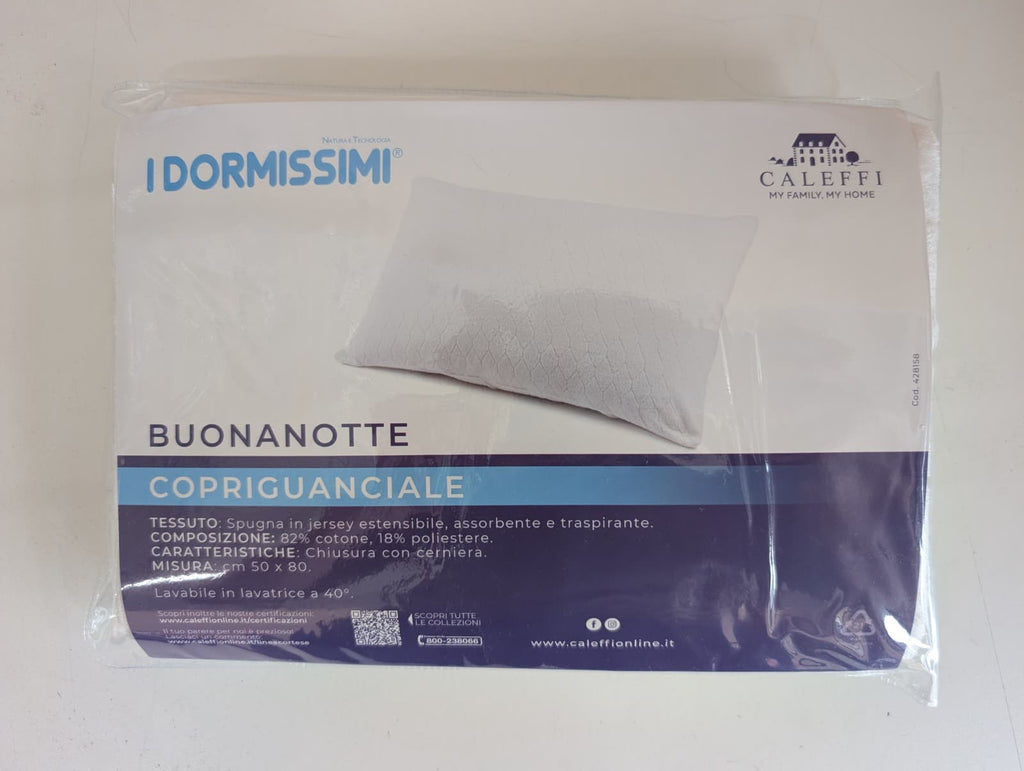 Copriguanciale Caleffi Buonanotte - Spugna Jersey Estensibile con Cerniera