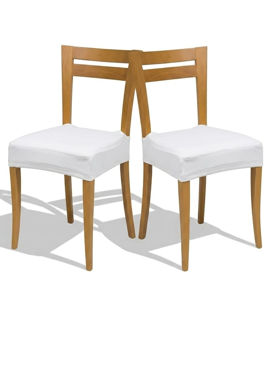 Coppia Coprisedia Genius Biancaluna - Imbottiti e Antimacchia - Made in Italy