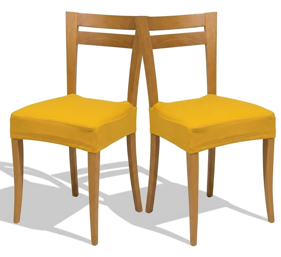 Coppia Coprisedia Genius Biancaluna - Imbottiti e Antimacchia - Made in Italy