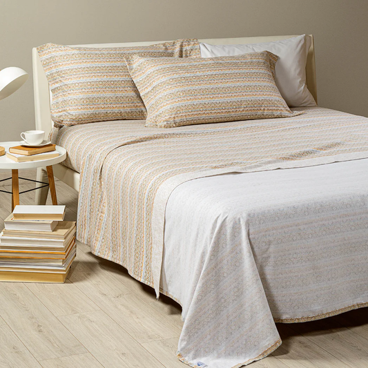 Completo Lenzuola Caleffi in Flanella Cortina