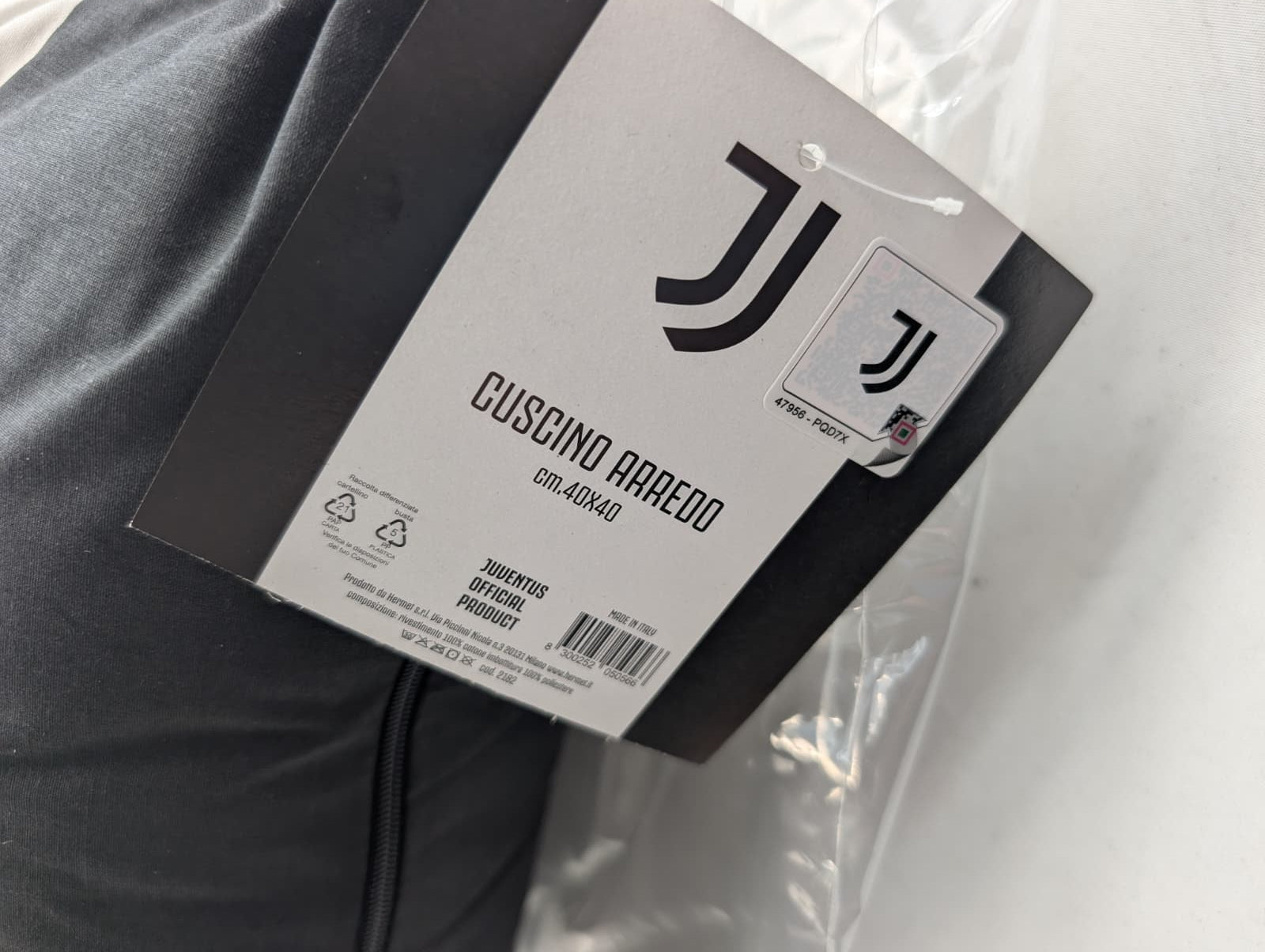Cuscino Arredo Juventus Official Product - Quadrato o Sagomato Rotondo