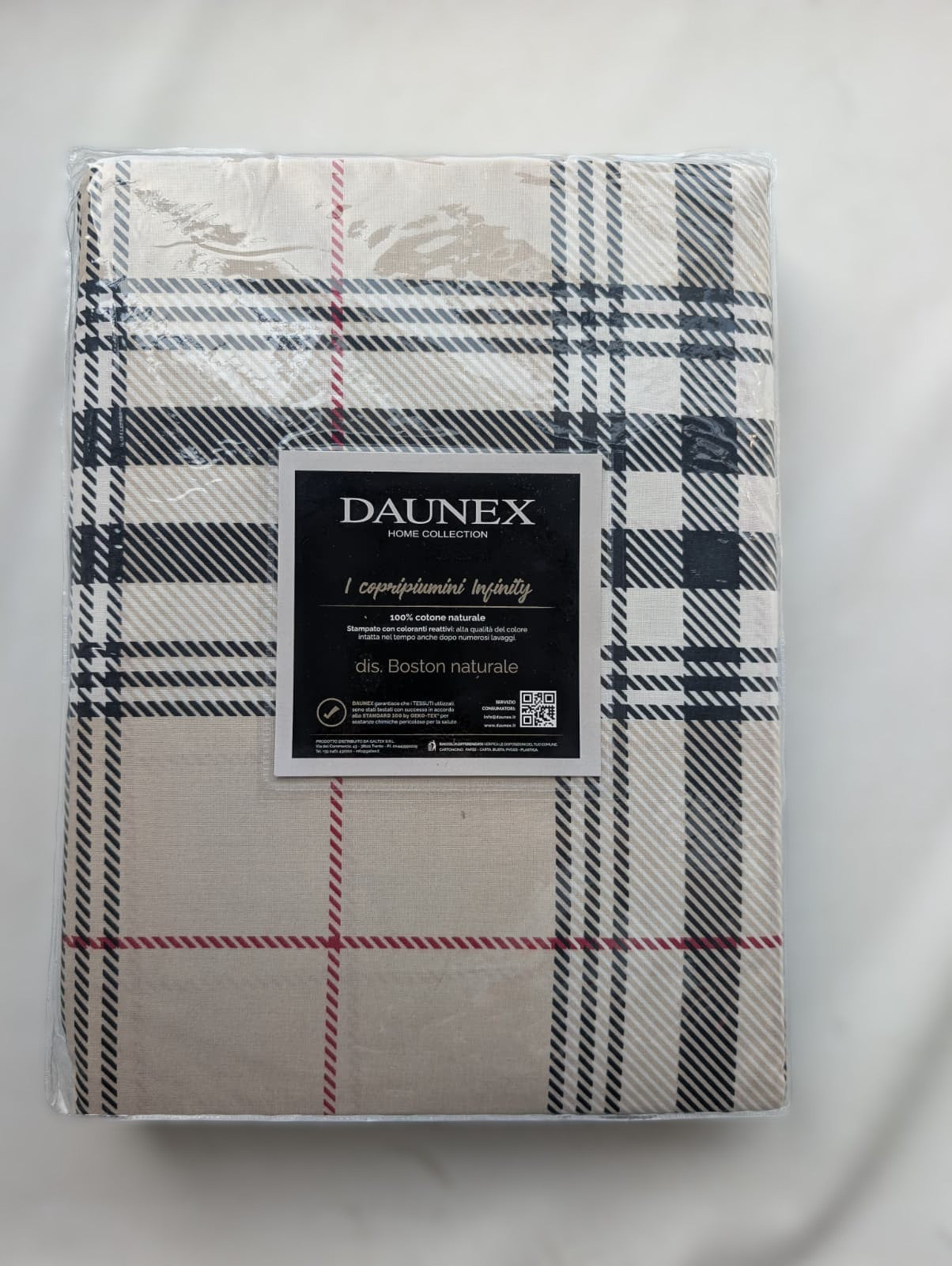 Parure Copripiumino Daunex Infinity Dis. Boston - In 100% Puro Cotone Naturale Stile Rustico Montano